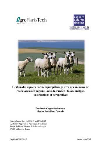 La gestion des espaces naturels par pâturage avec des animaux de races locales en région Hauts de France